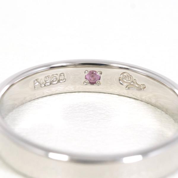 PT950 Platinum Ring Diamond Pink Sapphire in Excellent Condition