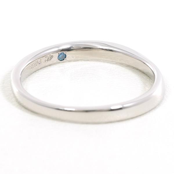 PT950 Platinum Ring with Blue Diamond in Excellent Condition