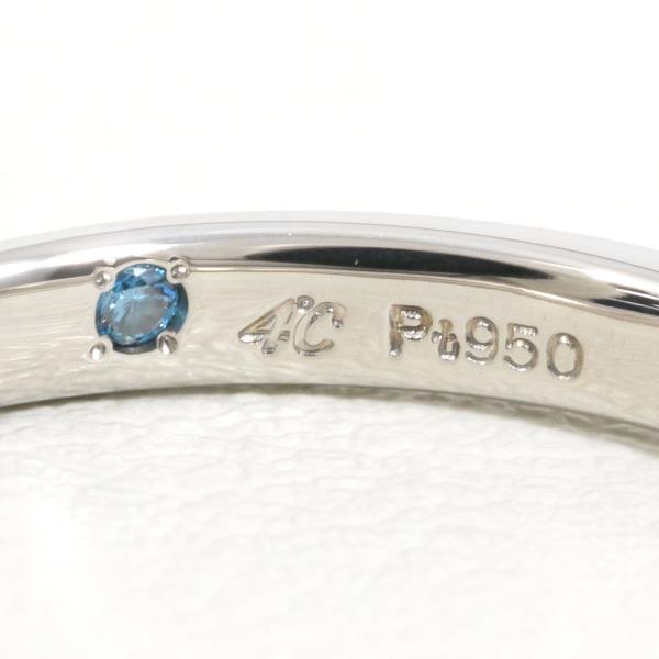 PT950 Platinum Ring with Blue Diamond in Excellent Condition