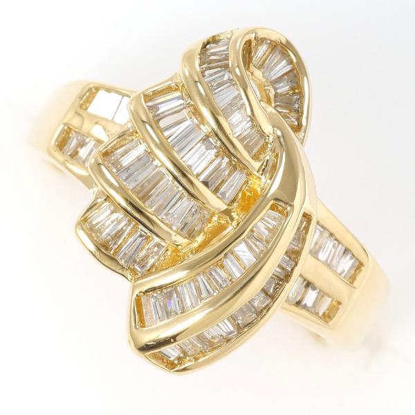 K18 Yellow Gold Diamond Ring 13.5 Size