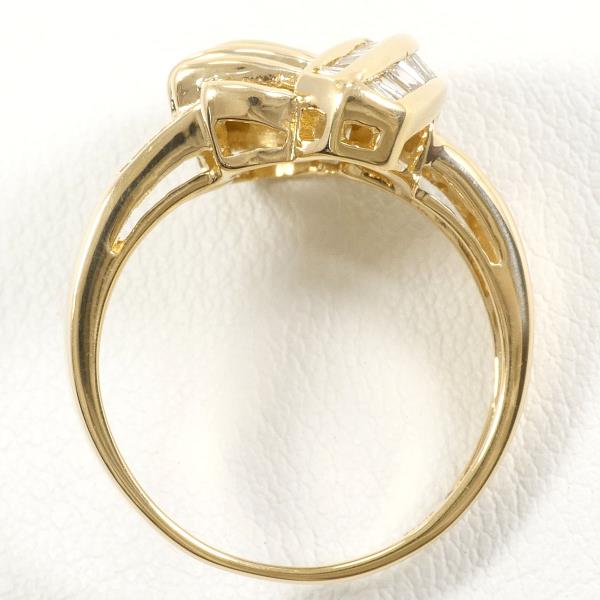 K18 Yellow Gold Diamond Ring 13.5 Size