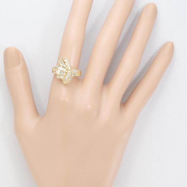 K18 Yellow Gold Diamond Ring 13.5 Size