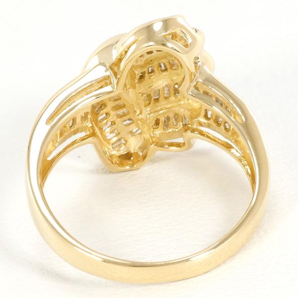 K18 Yellow Gold Diamond Ring 13.5 Size