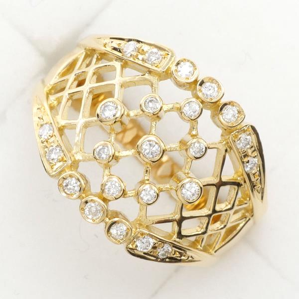 K18 Yellow Gold Diamond Ring 18.5