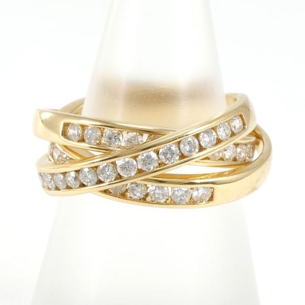 K18 Yellow Gold Diamond Ring 11.5