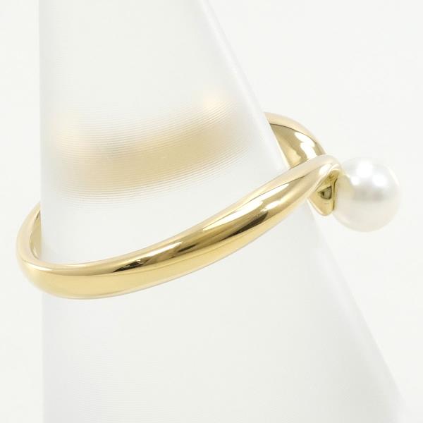 K18 Yellow Gold Pearl Ring 10.5 in Excellent Condition