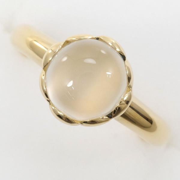 K18 Yellow Gold Moonstone Ring 7.5 in Excellent Condition