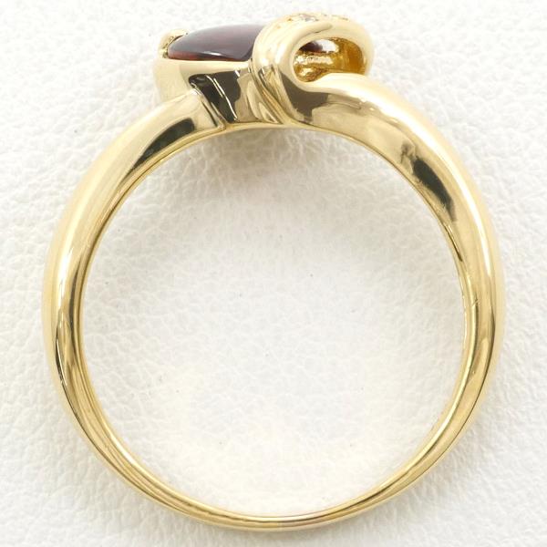 K18 Yellow Gold Garnet Ring 13 in Excellent Condition