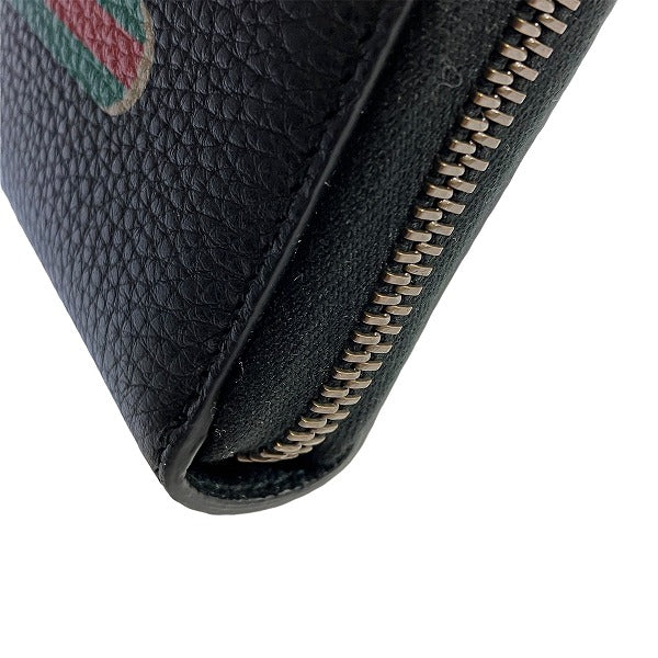 Gucci Logo Print Zip Around Wallet 496317