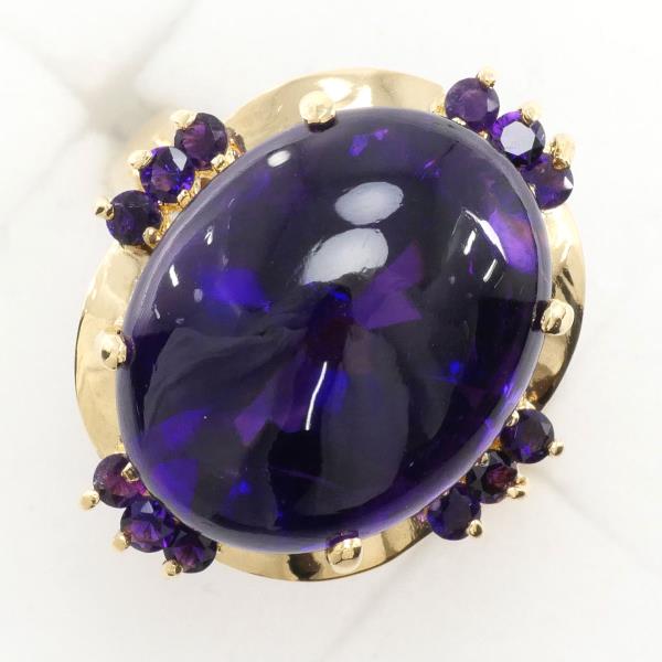 K18 Yellow Gold Amethyst Ring 14 in Excellent Condition