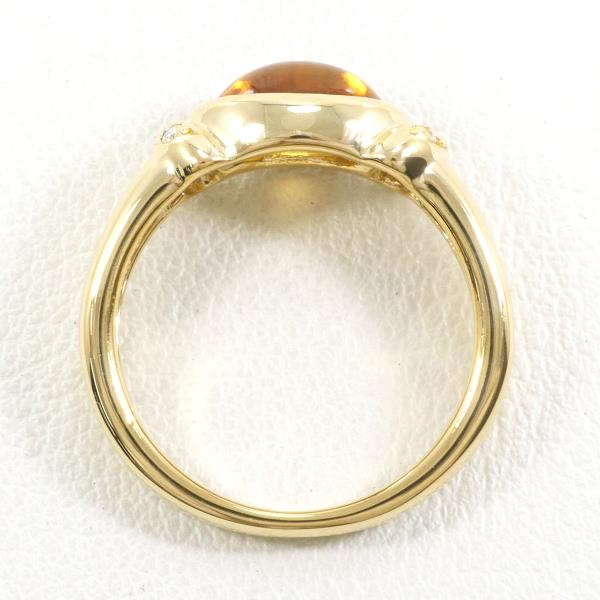 K18 Yellow Gold Citrine Diamond Ring