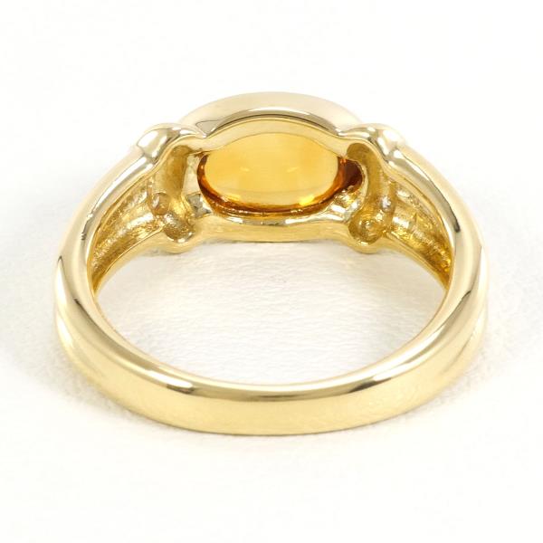 K18 Yellow Gold Citrine Diamond Ring