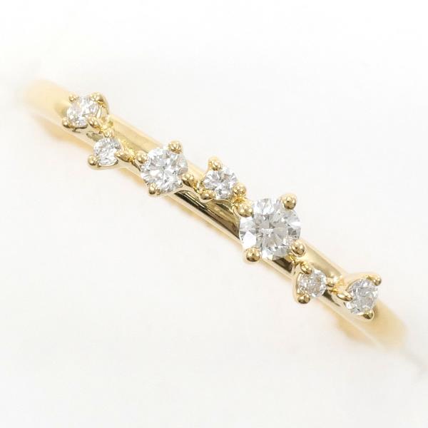 K18 Yellow Gold Diamond Ring 10.5 in Excellent Condition