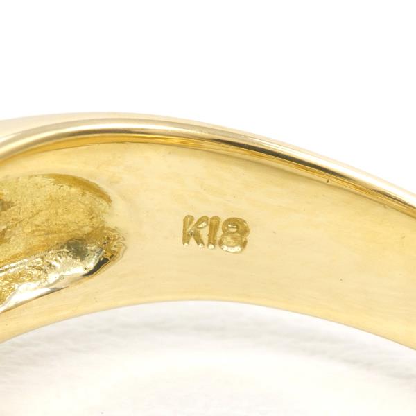 K18 Yellow Gold Diamond Ring 13.5 in Excellent Condition