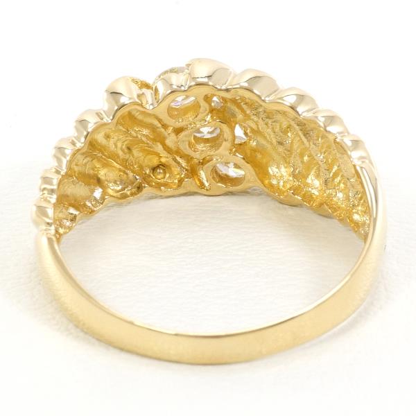 K18 Yellow Gold Diamond Ring 13.5 in Excellent Condition