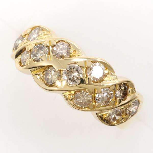 K18 Yellow Gold Brown Diamond Ring