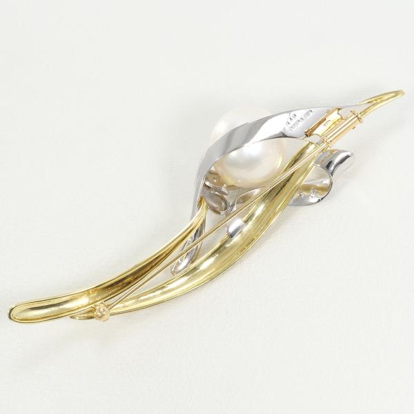 PT900 Platinum K18YG Brooch with Pearl