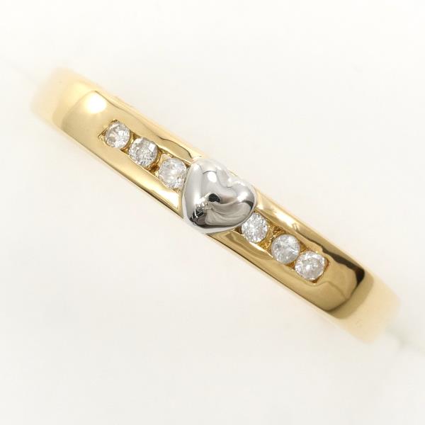 PT900 Platinum K18 Yellow Gold Diamond Ring Size 12 in Great Condition