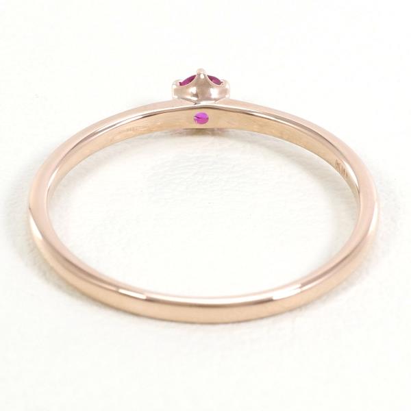 K10 Pink Gold Ruby Ring 10.5 in Excellent Condition