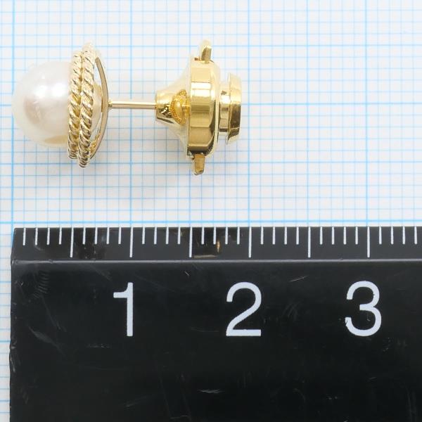 K18 Yellow Gold Alloy Pearl Pin Brooch in Pristine Condition