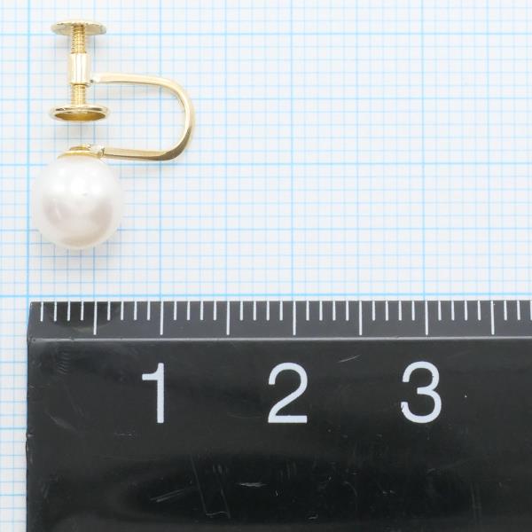 K18 Yellow Gold Pearl Earrings in Excellent Condition