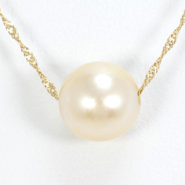 K18 Yellow Gold Pearl Necklace in Pristine Condition