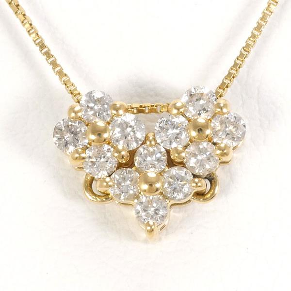 K18 Yellow Gold Diamond Necklace 0.30ct in Excellent Condition