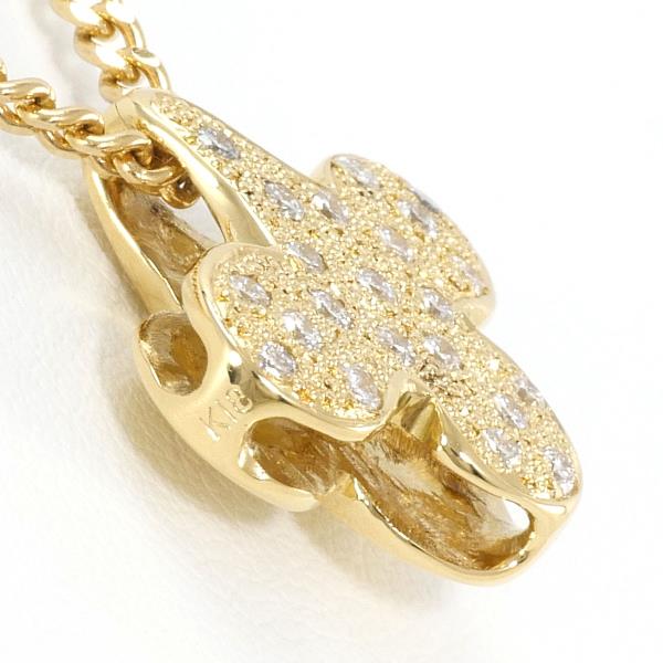 K18 Yellow Gold Diamond Necklace in Excellent Condition