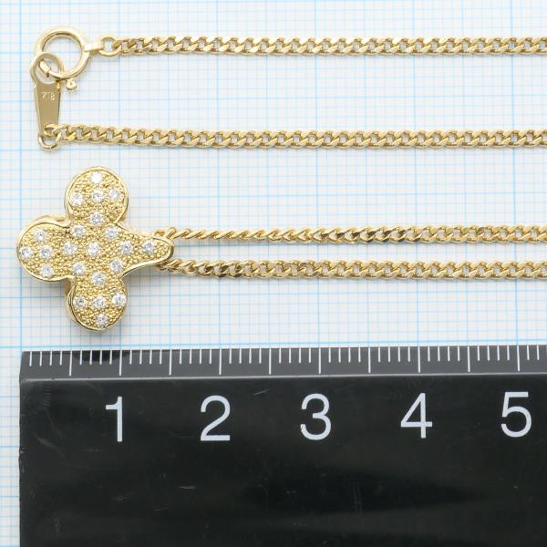 K18 Yellow Gold Diamond Necklace in Excellent Condition