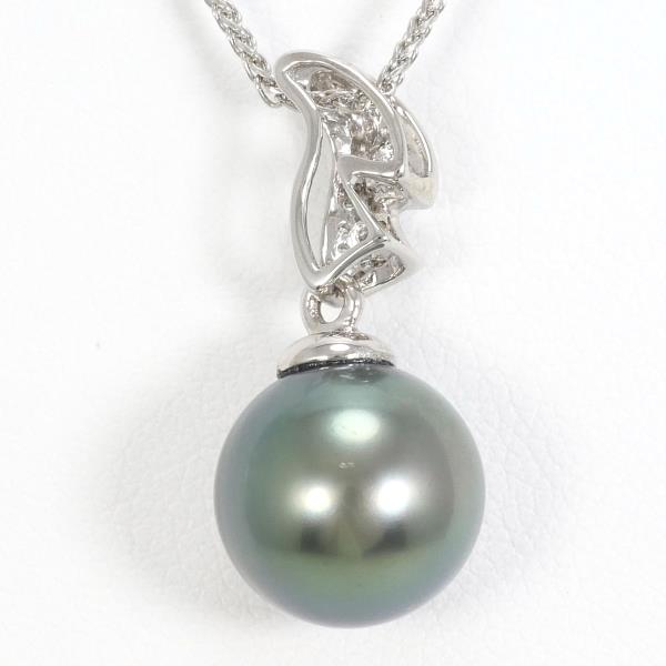 18K White Gold Pearl Necklace 45cm in Great Condition