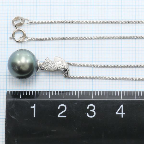 18K White Gold Pearl Necklace 45cm in Great Condition