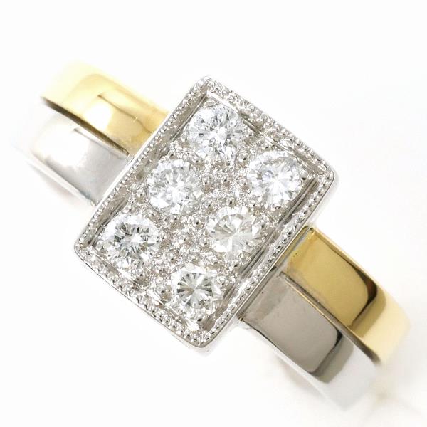 K18 Yellow White Gold Diamond Ring 11.5