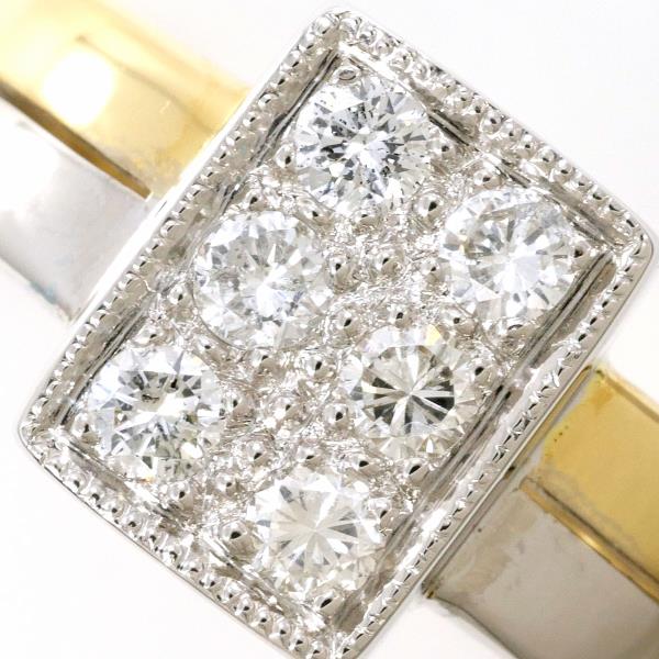 K18 Yellow White Gold Diamond Ring 11.5