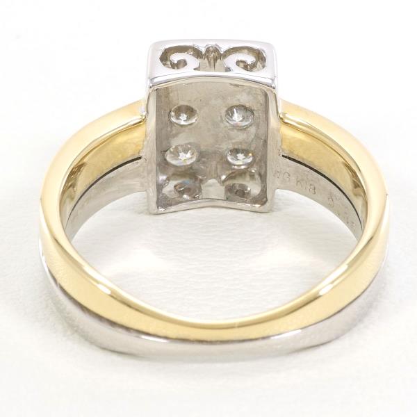 K18 Yellow White Gold Diamond Ring 11.5