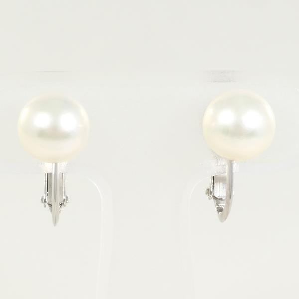 K14 White Gold Pearl Earrings in Excellent Condition