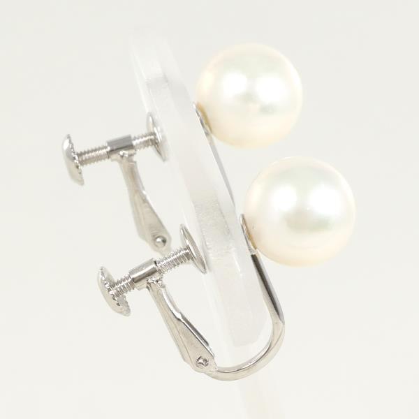 K14 White Gold Pearl Earrings in Excellent Condition