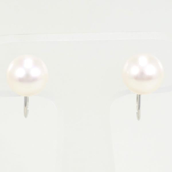 K14 White Gold Pearl Earrings in Great Condition