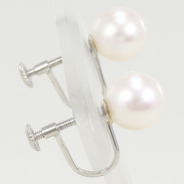 K14 White Gold Pearl Earrings in Great Condition