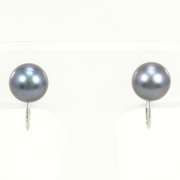 K14 White Gold Pearl Earrings in Great Condition