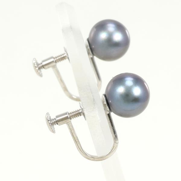 K14 White Gold Pearl Earrings in Great Condition