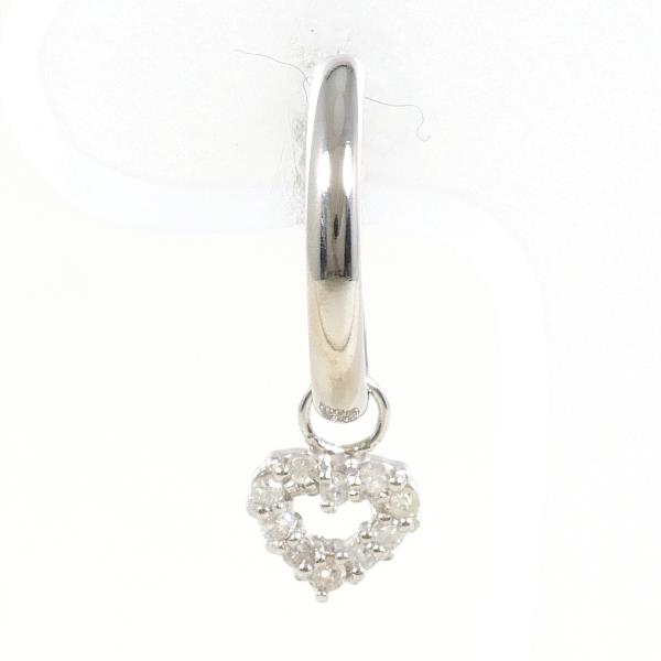 K14 White Gold Diamond Earring (Single) in Great Condition