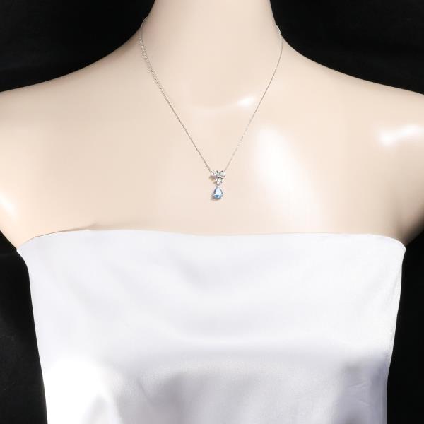 K14 White Gold Topaz Necklace in Excellent Condition