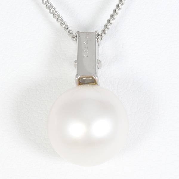 PT900 Platinum Pearl Necklace with Diamond