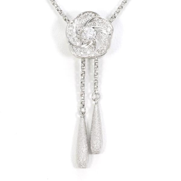 PT850 Platinum Diamond Necklace 0.14ct 58cm