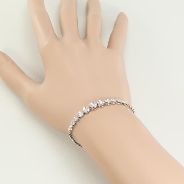 PT850 Platinum Diamond Bracelet 18cm