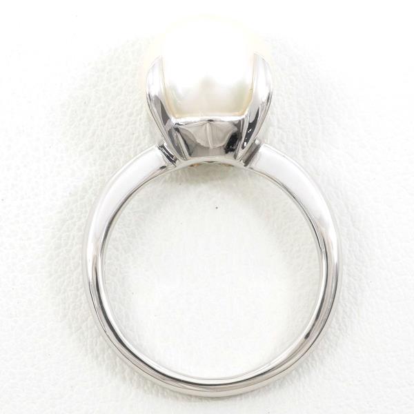 PT900 Platinum Pearl Ring 11 in Excellent Condition