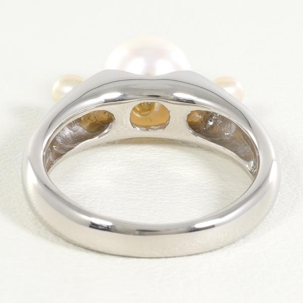 PT900 Platinum Pearl Ring in Excellent Condition