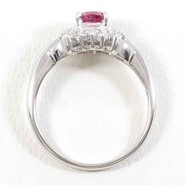 PT900 Platinum Ruby Ring 11 in Excellent Condition