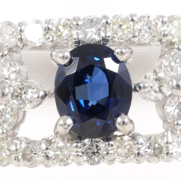 PT900 Platinum Sapphire Ring 10.5