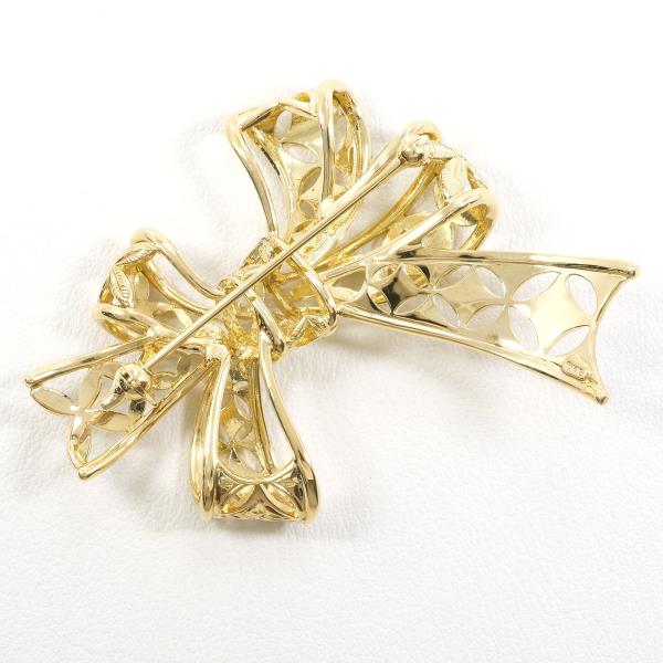 Mikimoto K18 Yellow Gold Brooch in Excellent Condition